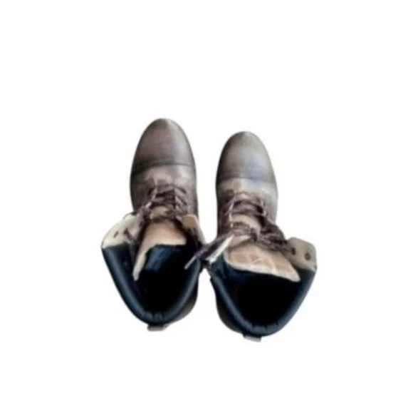 42 Taos Capstone Tobacco Brown Leather Ankle Combat Moto Lace Boot Women 11 11.5 - Picture 6 of 15